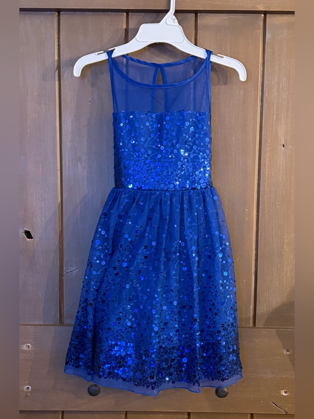 Ruby Rox Girls Size 8 Royal Blue Sequin Party Dress Formal‎ Wedding Pageant